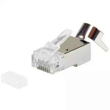 Shielded wtyk RJ45 EQUIP Cat 8.1, male, srebrny, 50 pcs, 11.7×22.5 mm, 3.7 g