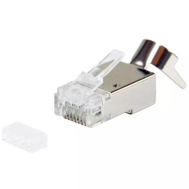 Shielded wtyk RJ45 EQUIP Cat 8.1, male, srebrny, 50 pcs, 11.7×22.5 mm, 3.7 g