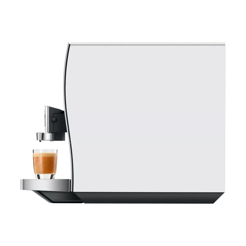 W pełni automatyczny ekspres do kawy JURA Z10 (EB) — zbiornik na wodę 2,4 l, wbudowany młynek, 1450 W, aluminium/biały