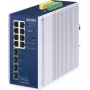 Przełącznik zarządzalny PLANET IP30 przemysłowy L2/L4 8-portowy Gigabit Ethernet