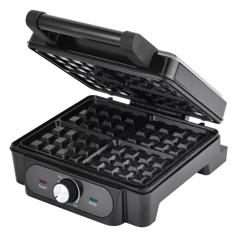 Gofrownica Lovio LVWF001BK — 1400 W, czarna, elektryczna gofrownica blatowa