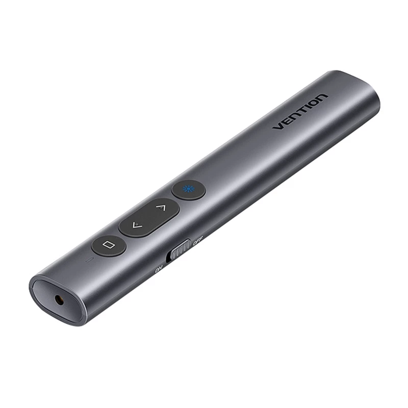 Bezprzewodowy wskaźnik laserowy Vention KQIH0 — czerwony laser, maksymalny zasięg 50 m, interfejs USB, lekka obudowa z PVC