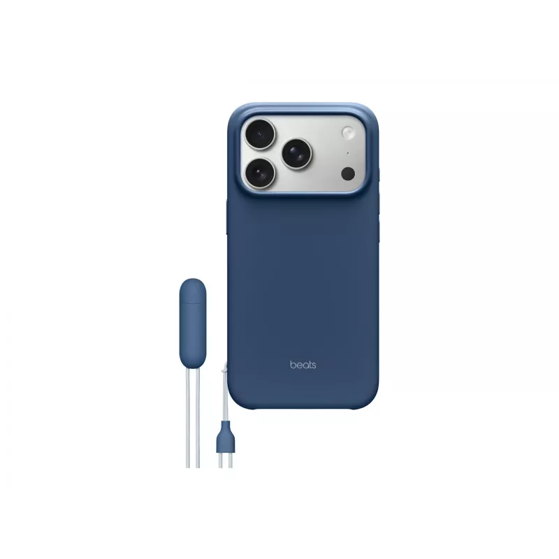 Etui ochronne z podstawką na iPhone 17 Pro Apple Beats — MagSafe, Camera Control, pasuje do ekranu 6,3 cala, Bedrock niebieski (różowy)