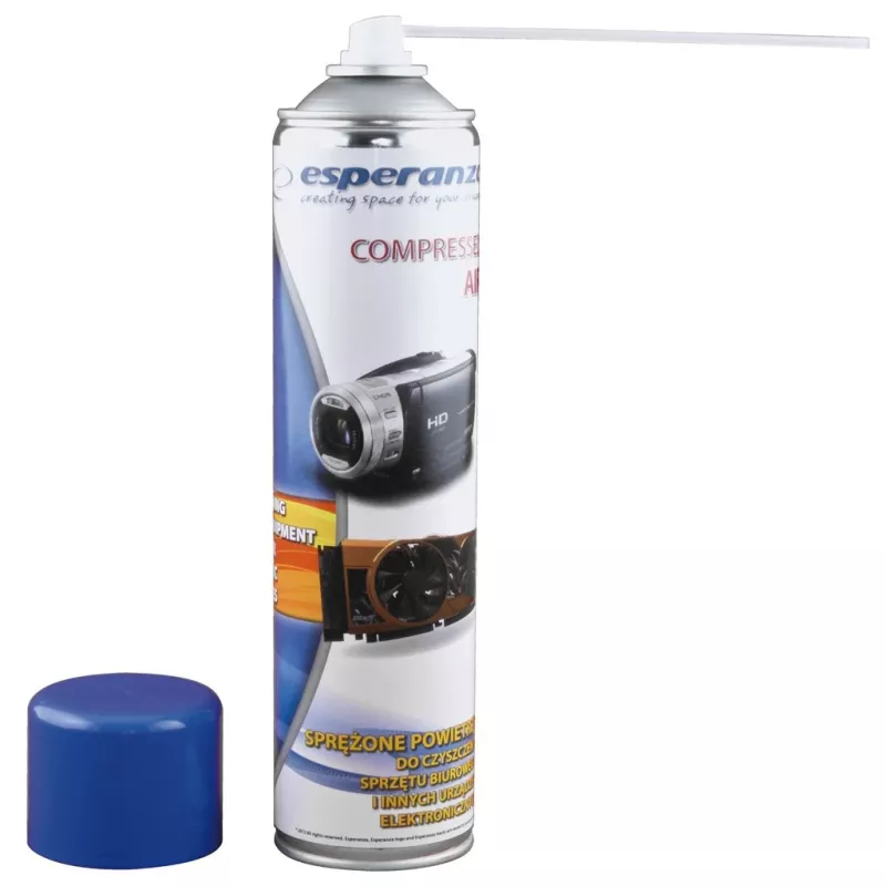Sprężone powietrze w aerozolu ESPERANZA ES118 600 ml, Niebiesko-Biały, 1 szt.