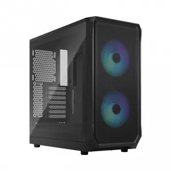 Fractal Design Focus 2 RGB Tempered Glass Mid Tower ATX PC Case - Czarny