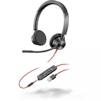 Zestaw słuchawkowy HP POLY 3325 przewodowy nauszny do rozmów i muzyki, supraauralny, 20–20000 Hz, 130 g, USB Typ-A, czarny
