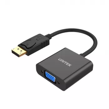 Adapter UNITEK Y-5118E DisplayPort na VGA, czarny, męski