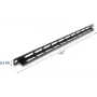Zestaw montażowy DELOCK 67460 czarny metalowy panel L 19 cali 0,5U z mocowaniem opasek kablowych