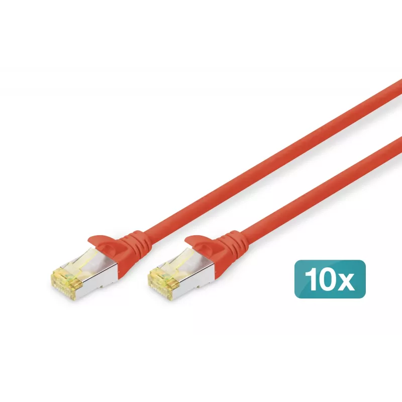 Kabel sieciowy Digitus CAT 6A S/FTP RJ-45 2m Czerwony