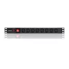 Qoltec 53998 Listwa zasilająca do RACK 19 | 1U | 10A | PDU | 8xIEC C13 | 2m