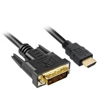 Kabel adapterowy HDMI > DVI-D (czarny, 5 metrów, Dual Link, 24+1)