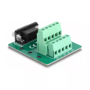 DeLOCK D-Sub 9 pin żeński do listwy zaciskowej do szyny DIN 51 mm 58 mm 30 mm