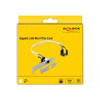 DeLOCK Mini PCIe I/O PCIe half size 1 x Gigabit LAN Low Profile - Karta sieciowa - PCIe Half Mini Card - Gigabit Ethernet x 1 (95265)