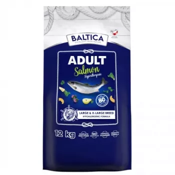 Sucha karma dla psa BALTICA łosoś dla dorosłych Hypoallergenic L/XL 12 kg — dla dużych ras, 28% białka, 15% tłuszczu
