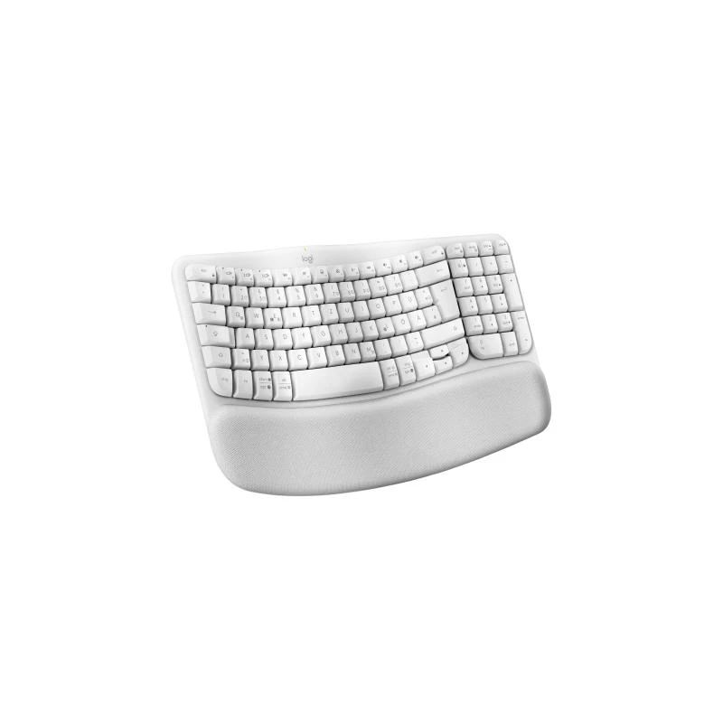 Klawiatura Logitech Wave Keys biurowa RF Wireless Bluetooth QWERTZ niemiecka biała