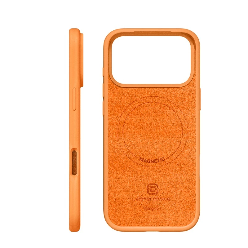 Ochronne etui MagSafe Crong do iPhone 17 Pro — pomarańczowe
