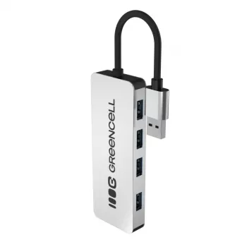 Hub USB zielony Cell HUB-GC-A4A — 4-portowy hub USB-A 3.0