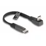 DeLOCK Kabel taśmowy USB 2.0 USB Type-C męski na USB Type-C męski kątowy PD 3.0 60 W 14 cm czarny