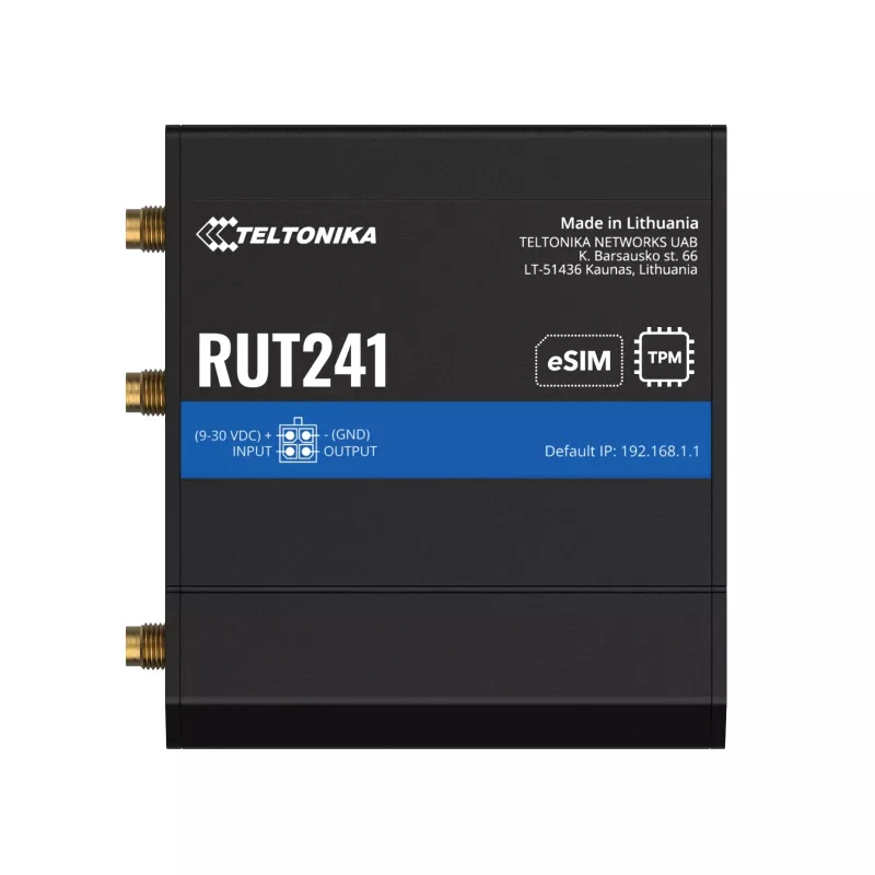 Router LTE WiFi 4 Teltonika RUT241 ESIM wersja europejska z zasilaczem EU (RUT241210000)