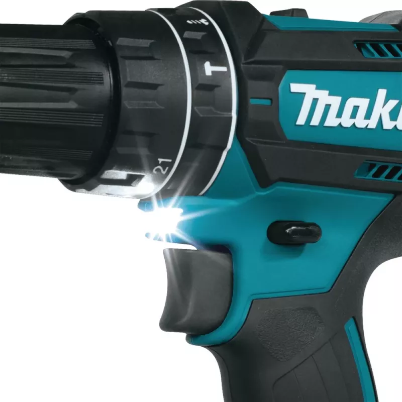 Makita DHP482RFX9 - Wiertarka/wiertarka udarowa/wkrętarka akumulatorowa - Bezkluczykowy uchwyt 13 mm - 62 N·m - 2 baterie, ładowarka w zestawie - 18 V (DHP482RFX9)