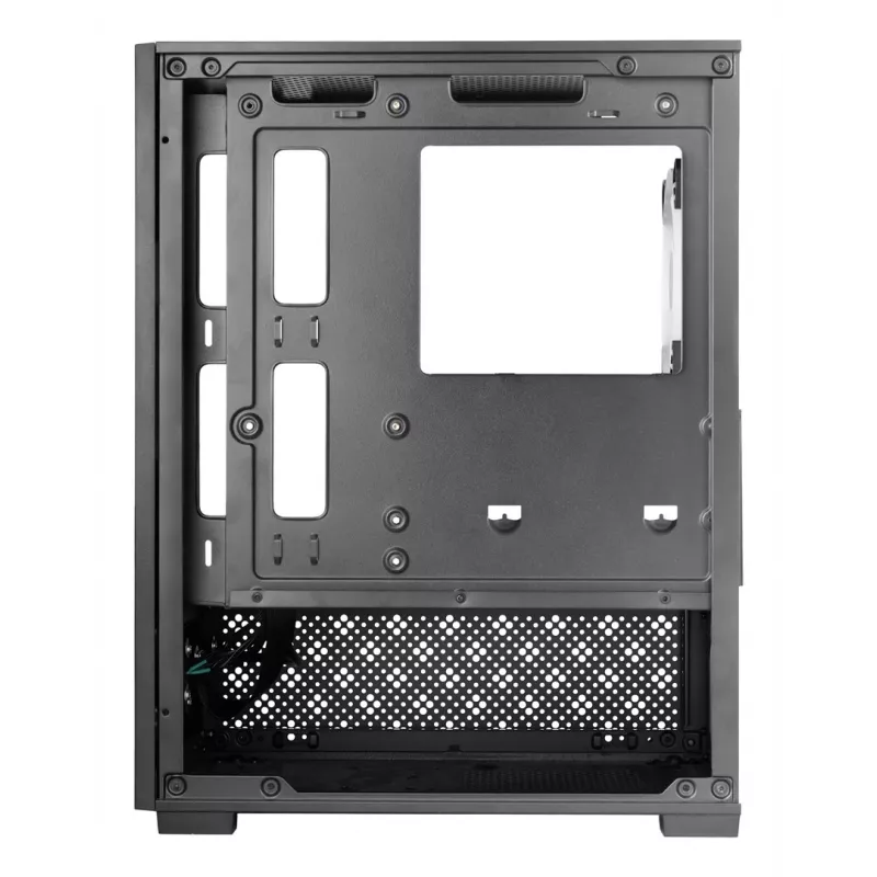Mini Tower obudowa PC TACENS Mars Gaming MC-SE2 — Mini-ITX / Micro-ATX, czarna, okno boczne, zasilacz na dole, obsługa 2x2.5 cala + 1x3.5 cala
