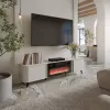 Szafka RTV Cama Meble Volare 200 x 39 x 49 cm cashmere z kominkiem elektrycznym
