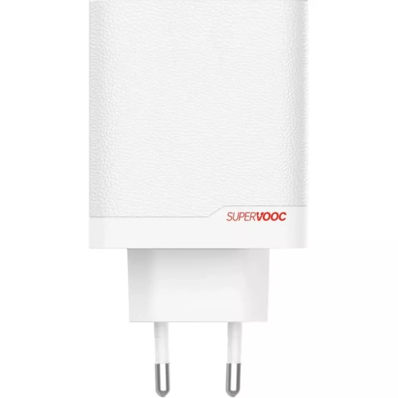 Zasilacz ONEPLUS SUPERVOOC 120W dwuportowa ładowarka przewodowa, 120W całkowitej mocy, 1x USB-C + 1x USB-A, 100–240V, 145 g, biały