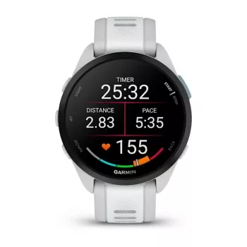 Smartwatch GARMIN Forerunner 165 Music — GPS, 1.2 cal AMOLED, koperta 43 mm, bateria do 11 dni, 5 ATM, 4 GB, Szary