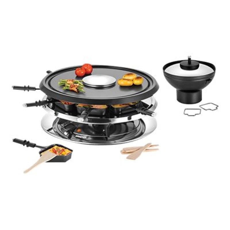 Grill raclette Unold 48726 na 8 osób 1300 W Czarny, Stal nierdzewna