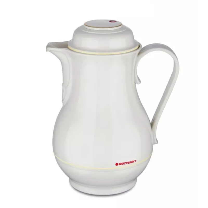 Termos ROTPUNKT 1,2 l, kość słoniowa — gorące do 24 h / zimne do 36 h, zintegrowany uchwyt, 199×255 mm