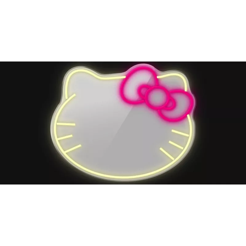 Lampa lustrzana LED Neon MANTA MASNL129WH — Kot z kokardą dekoracyjny akcent neonowy