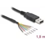 DeLOCK Adapter USB 2.0 na szeregowy UART LVTTL 6 otwartych przewodów 3,3 V 1,8 m