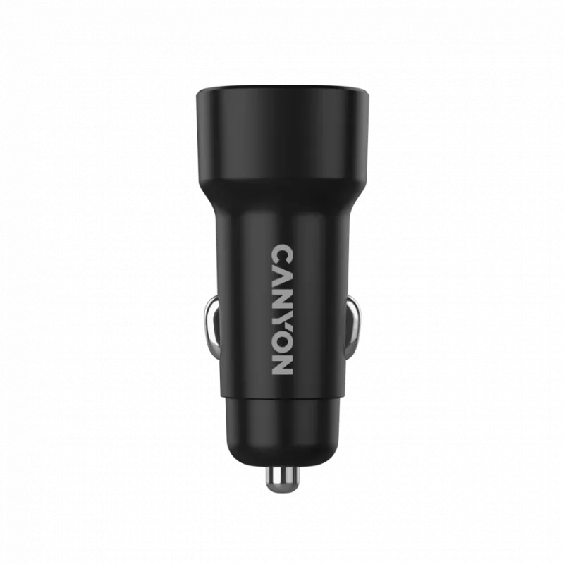 Ładowarka samochodowa CANYON OnDrive 30 PD 30W USB-C Czarna — samochodowy zasilacz USB-C 30W PD