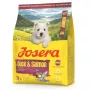 Sucha karma dla szczeniąt JOSERA Mini Junior Duck & Salmon 3 kg — dla szczeniąt ras małych, 29% białka, 18% tłuszczu