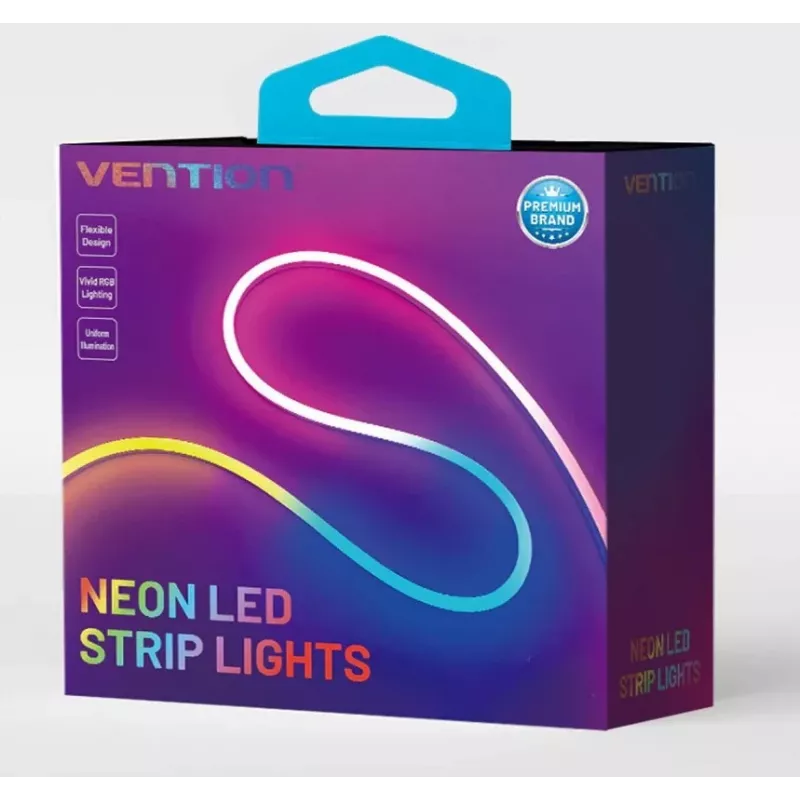 Taśma LED Vention PAEWH 2 m, zasilana przez USB 5V, RGB z pilotem IR, montaż na taśmie dwustronnej