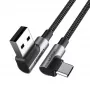 Kabel USB Ugreen 20856 USB 2.0 USB A USB C Czarny, Srebrny