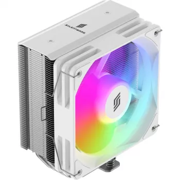 Chłodzenie procesora Silentware Bora RGB biały z wentylatorem 120 mm PWM ARGB, 215 W TDP, kompatybilne z AM5 i LGA1851