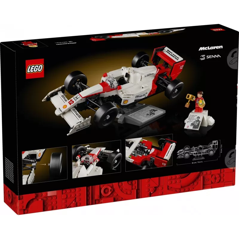 Zestaw LEGO McLaren MP4/4 Ayrton Senna 10330 — model w skali LEGO ICONS do ekspozycji