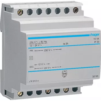 Sicherheitstrafo 12V/1.33Ao.24V/0.67A ST313 (ST313)