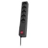 Listwa przeciwprzepięciowa LESTAR ZX 510 G-A K.:CZ 5,0M Czarna 5 gniazd AC 230 V 5 m