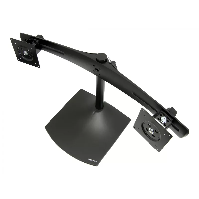 Ergotron DS100 - Podstawa - pozioma - dla 2 wyświetlaczy LCD - Aluminium, Stal - Czarny - Rozmiar ekranu: do 61 cm (do 24 cale)