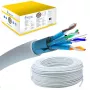 Kabel sieciowy Extralink Skrętka CAT6A FTP (F/FTP) V2 Wewnętrzny 500M Szary