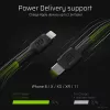 Kabel Lightning na USB‑C zielony Cell KABGC07, 1 m, czarny, Lightning (męski) na USB‑C (męski), 480 Mbps