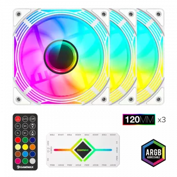 Gamemax | Wentylator obudowy | KF300 BK | Biały