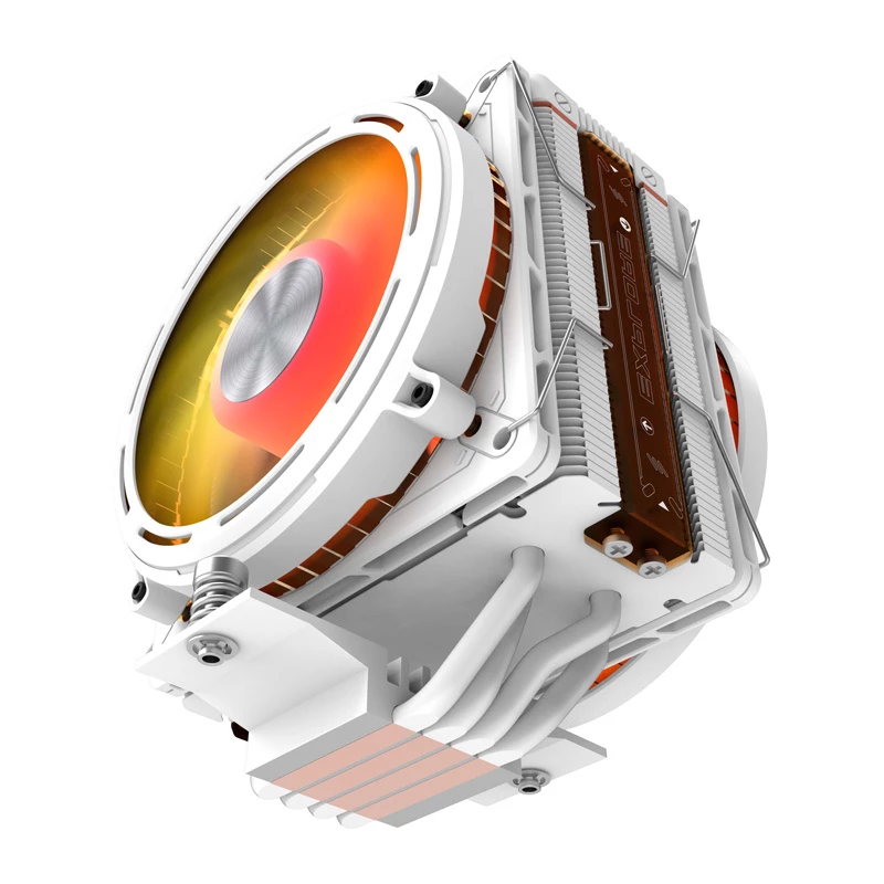 Chłodzenie procesora Darkflash E400 PLUS (białe) — aktywne chłodzenie powietrzem CPU, konstrukcja wieżowa, konfiguracja z jednym wentylatorem