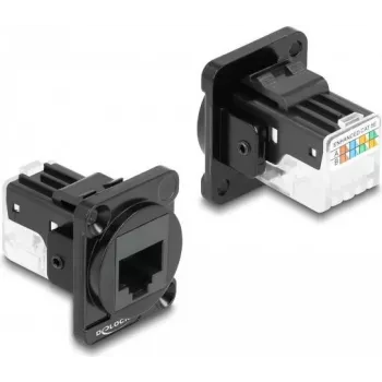 DeLOCK Moduł D-Type RJ45 Cat.6A żeński na LSA żeński Czarny 87817