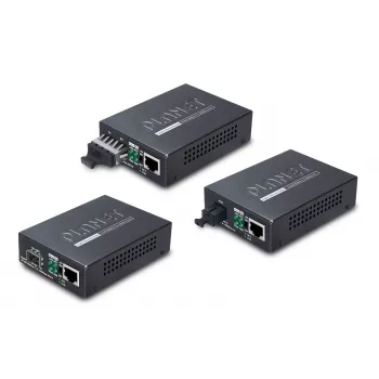 PLANET GT805A konwerter mediów sieciowych 1000 Mbit/s Wielomodowy Czarny