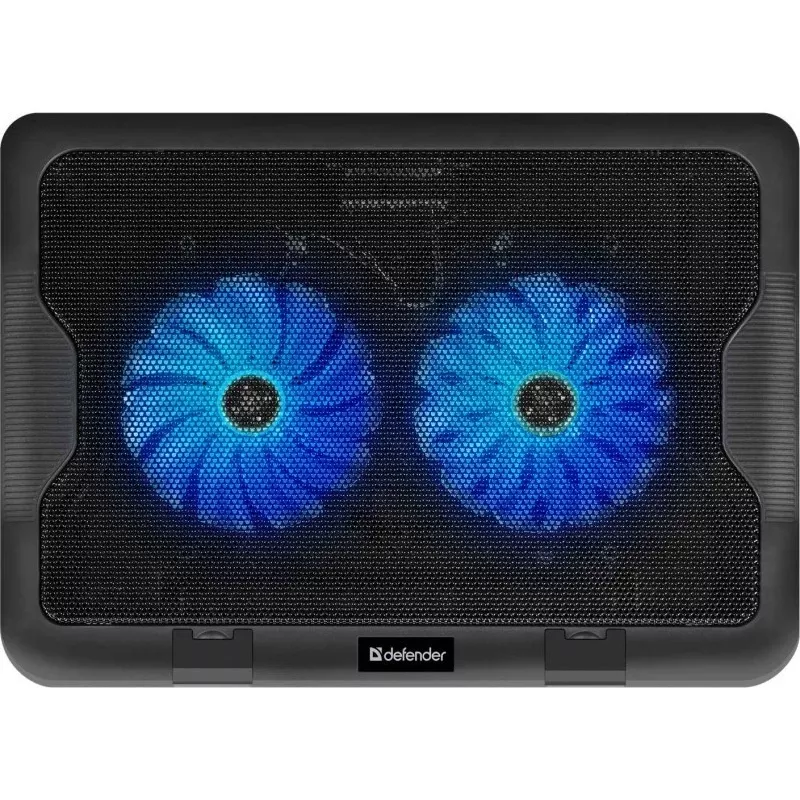 Podkładka chłodząca do notebooka DEFENDER NS-503 dla laptopów 43,2 cm (17 cali), 2 wentylatory, zasilana USB, czarna