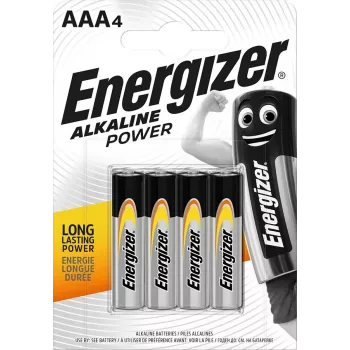 BATERIA ENERGIZER ALKALINE POWER AAA LR03 4 SZTUKI
