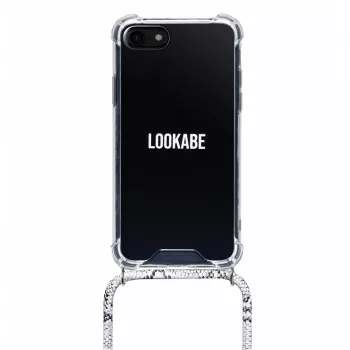 Naszyjnik Lookabe Snake Edition do iPhone XR, srebrny — akcesorium do noszenia telefonu